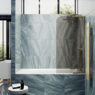 Шторка на ванну MaybahGlass MGV-917-3 99см золото